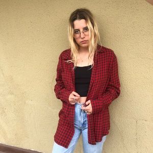 Urban Outfitters black and red flannel
